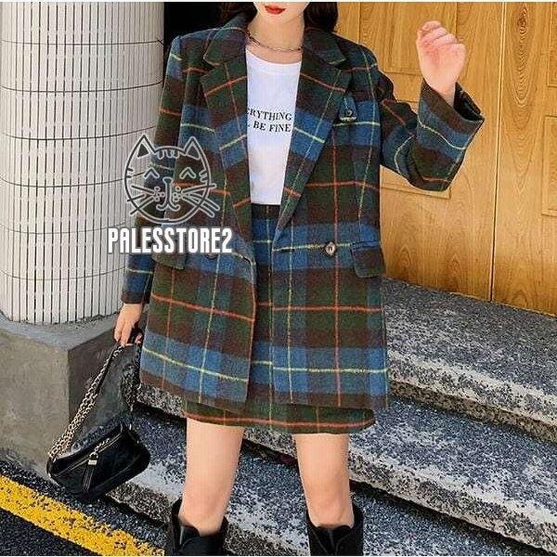 セットアップ レディース 冬 カジュアル スーツ チェック柄 ジャケット ロング テーラードジャケット スカート ミニスカート 大きいサイズ 秋 通販 Lineポイント最大0 5 Get Lineショッピング
