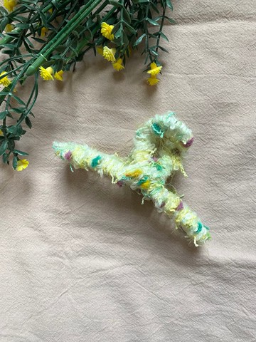 混線頭飾 髮夾 鯊魚夾 綠