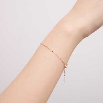 Haute |18K玫瑰金波光粼粼手鍊