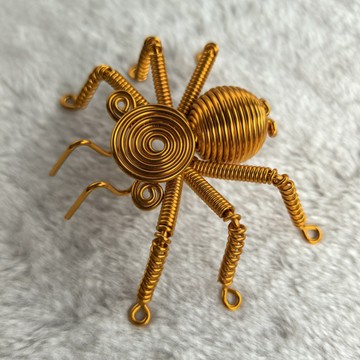 [Green party] 小蜘蛛模型，手工編織蜘蛛擺件 鋁絲工藝品 動物展示桌面擺件
