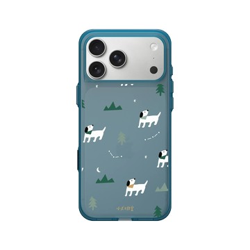 iPhone 17 Pro Max Clear (相機按鈕) 夜幕藍 - 小犬工作室 The little K9s - 看山小犬：Adventure Begins