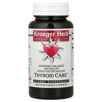 Kroeger Herb Co, 甲狀腺護理，100 粒素食膠囊