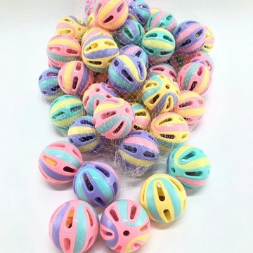 ⚡免運臺灣有貨⚡爆款新品鈴鐺玩具七彩寵物貓玩具多彩拼裝手辦鈴鐺小禮品玩具自嗨⚡可開票