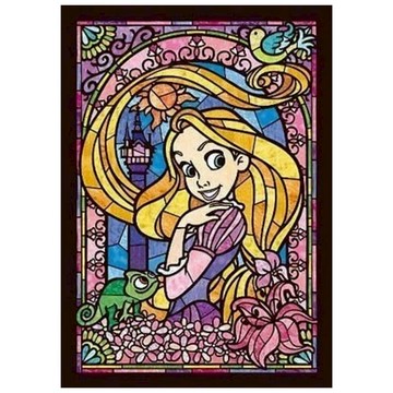 Tenyo 透明彩繪玻璃拼圖 DSG-266-748 25.7 x 18.2cm  266片  長髮公主  1套