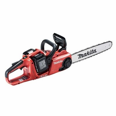 (マキタ) 充電式チェンソー MUC400DGFR 赤 6.0Ah バッテリｘ2本+2口急速充電器付 チェーン形式 25AP-84E 18Vx2 36V対応 makita