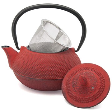 Creative Home創意家 0.85公升 朱紅 鑄鐵壺/生鐵壺/南部鐵器/鑄鐵壺