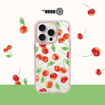 The HOOD創意系列 Juicy Cherry Bliss iPhone 16/15 Pro磁吸氣墊/鏡面保護手機殻