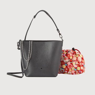 【免費升級送禮包裝】莎蔻拉-A系列 水桶包-黑色/BF857-30-BK