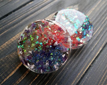 彩虹色插頭耳環 00g 量規女士男士珠寶粉彩哥特