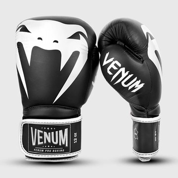 Venum 巨人 2.0 Pro 拳擊手套-納帕皮革 黑/白-VENUM-03809-108