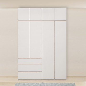 直人木業-TIME現代風三抽和雙門160公分被櫃衣櫃