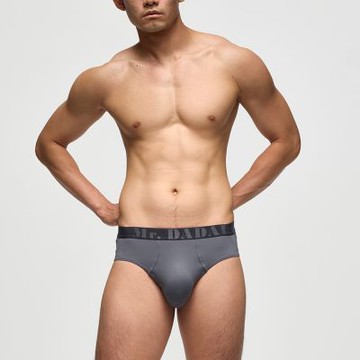 Mr.DADADO-機能系列 M-LL涼感藻生肽 合身三角內褲(礦岩灰)GSC601GY
