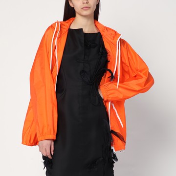 Orange raincoat in lightweight Re-Nylon