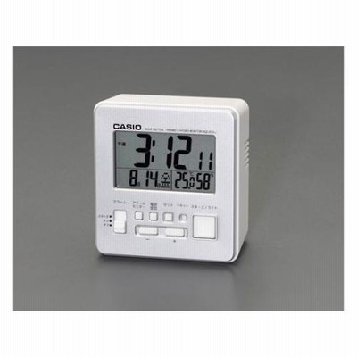 エスコ 78x36x83mm 電波 置時計 EA798CA-94B (61-8963-99)