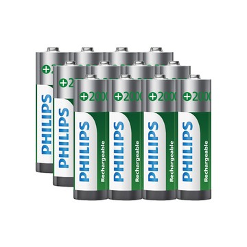 PHILIPS AA 3號 2000mAh 低自放鎳氫充電電池(12入)