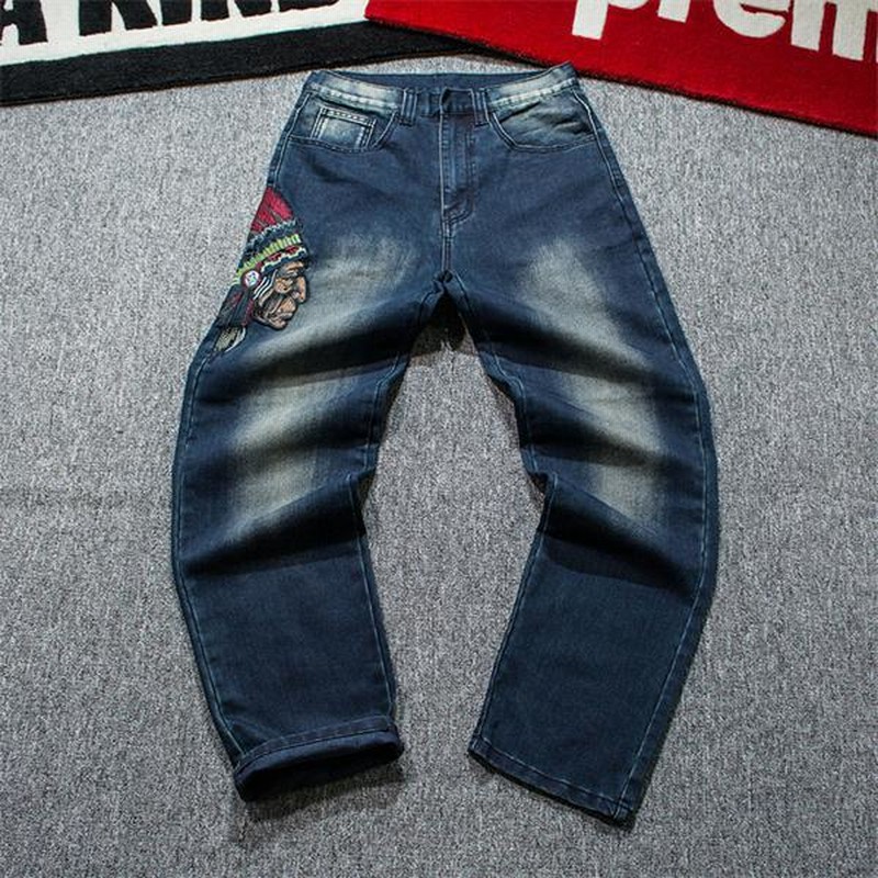 RawBlue HIPHOPパンツ　ティンバー　激レア　バギー　太パン 90s Eight732 W44 ワイド デニム バギーパンツ 刺繍 極太 - メルカリ