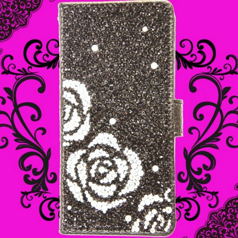 Google Pixel 4a Simフリー ケース 手帳 カバー ストラップ スマホケース おしゃれ かわいい ホワイトクリスタルローズ 通販 Lineポイント最大get Lineショッピング