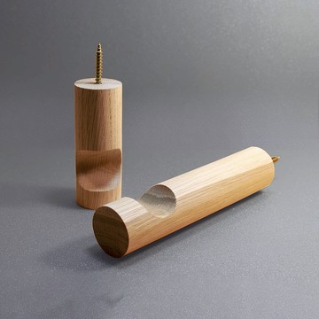 牆壁橡木掛鉤直徑 1,5 英寸燈、手提包、植物掛鉤衣架。花邊架