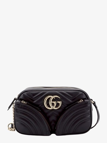 Matelassé leather shoulder bag with frontal logo - GUCCI - gender_Woman