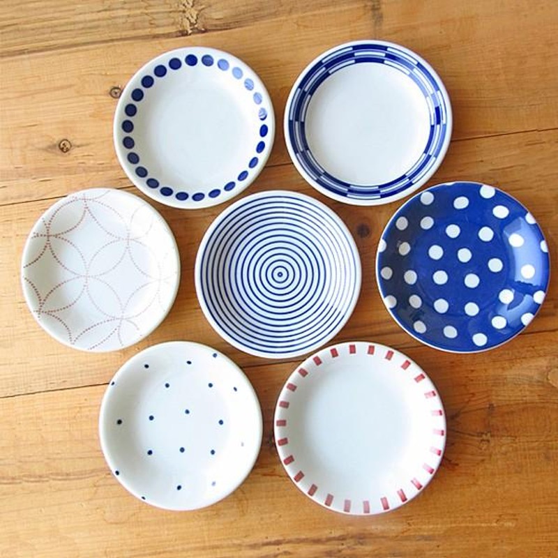 7柄から選べます 和食器 小皿 12cm 豆皿 取り皿 白 ブルー KOUSUI 日本製 美濃焼 アウトレット込み 丸 | LINEショッピング