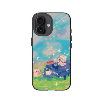 iPhone 16 Clear (相機按鈕) 酷墨灰 - Jazlynn - 搖滾布魯斯