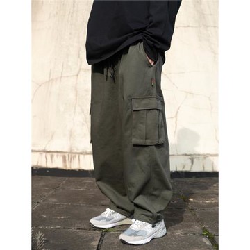 食釣SEDUCEgear寬松大口袋工裝束腳休閑長褲直筒闊腿機能工裝褲男