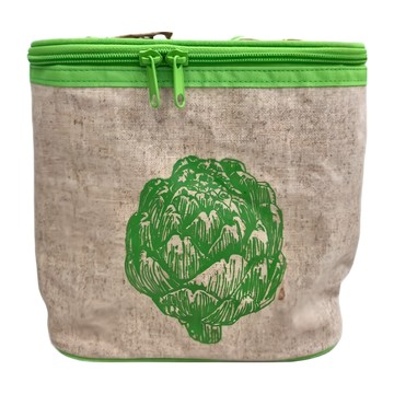 SOYOUNG 保冷袋 大 天然亞麻  綠色