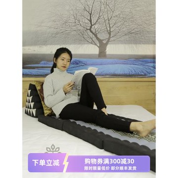 泰國三角靠墊飄窗墊坐墊帶靠背厚臥室陽臺榻榻米東南亞SPA足浴墊