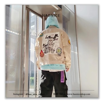 【HAO NICE】25SSDREW HOUSE 多元素logo牛仔外套 復古夾克