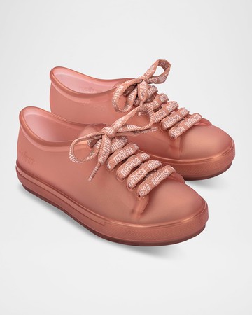 Girl's Sneakers W/ Branded Laces, Baby/Kids