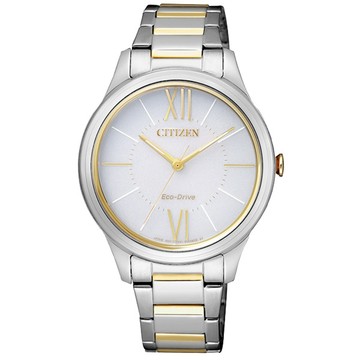 CITIZEN Eco-Drive 迷霧曼陀羅時尚女錶-灰X銀