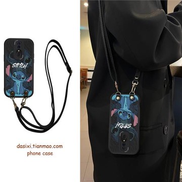 適用OPPOA9手機殼個性史迪仔斜挎A5全包A11X軟硅膠k11x掛繩11X女款卡通k12x背帶k7保護套k12小眾新款