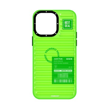 iPhone 14 Pro Max 殼 YOUNGKIT原創潮流 iPhone 14 Pro Max 6.7吋 螢石系列 立體透彩防摔手機殼(蹤野綠)