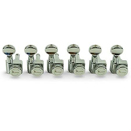 Kluson 6-In-Line Contemporary 2-Pin Tuners For Fender Guitars, CHROME