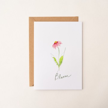 水彩花卉手繪卡片 植物 祝福卡片 生日賀卡 感謝卡 藝術卡 萬用卡