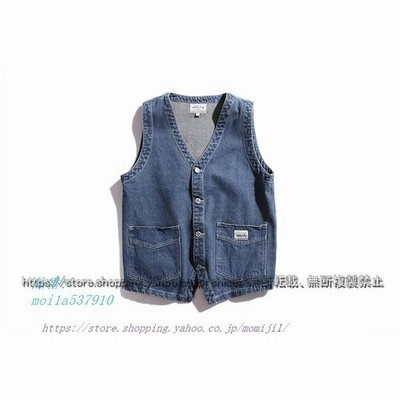 デニムベスト メンズ デニム ジレ チョッキ ベスト ノースリーブ カジュアル おしゃれ 春秋 新作 通販 Lineポイント最大get Lineショッピング