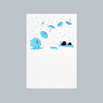 曆系列 明信片 6月 雨天