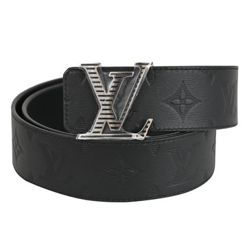 Louis Vuitton LV M0717U LV Shadow 金屬條紋LOGO飾扣經典雙面皮帶 90CM