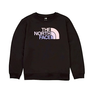 The North Face W RLX LOGO PLAY CREW GRAPHIC - AP - LOGO印花長袖大學T - 黑色 - NF0A8DC7JK3