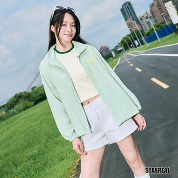 STAYREAL STAY SIMPLE可收納輕薄風衣 - 綠