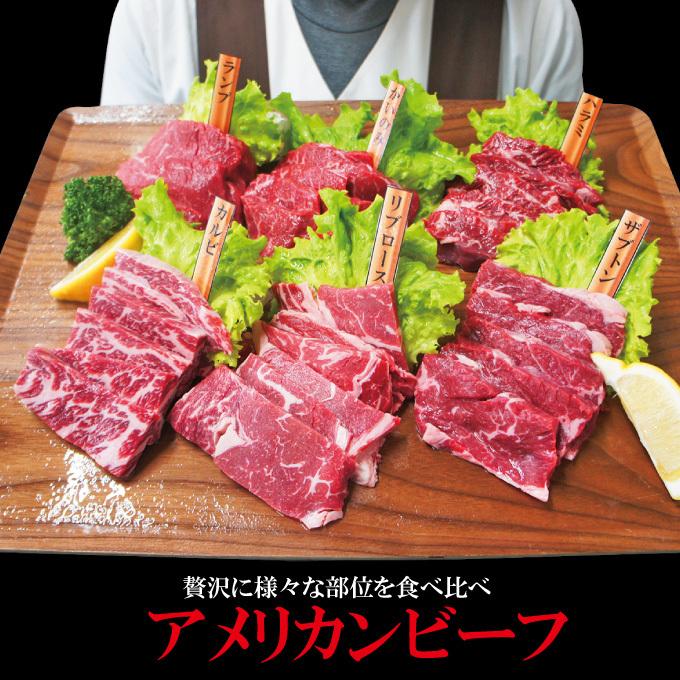 お中元 夏ギフト プレゼント送料無料 嬉しいプレゼントにも牛肉焼肉カルビ食べ比べ５点盛り合わせ　2セット同時購入で肉500ｇ増量中　サーロイン霜降り