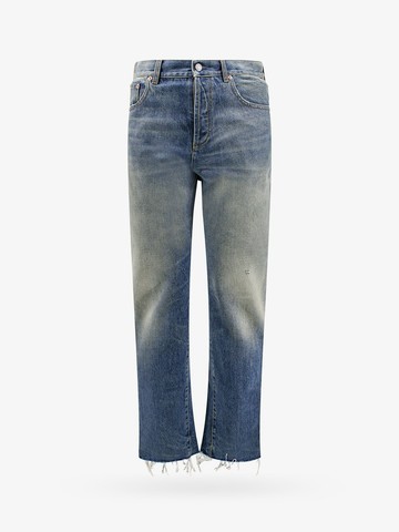 Cotton jeans with logoed label - GUCCI - gender_Man