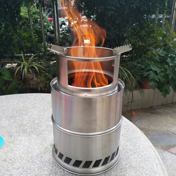 戶外柴火爐分體折疊野炊爐具木柴便攜式防風酒精爐木柴氣化 雙11全館免運