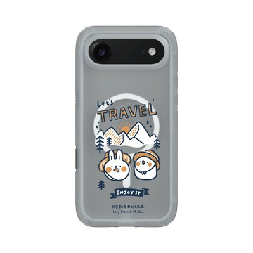 iPhone Air AirX 流變灰 - 懶散兔與啾先生 Lazy Rabbit and Mr.Chu - Let's travel