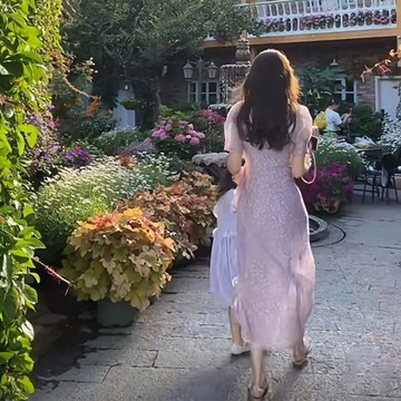 2022夏季今年流行新款碎花溫柔風仙女紫色連衣裙子氣質高級藝術感