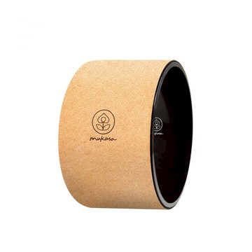 【歲末折扣最後機會】軟木寬版瑜珈輪 - 軟木/LOGO款 - MUK-24504