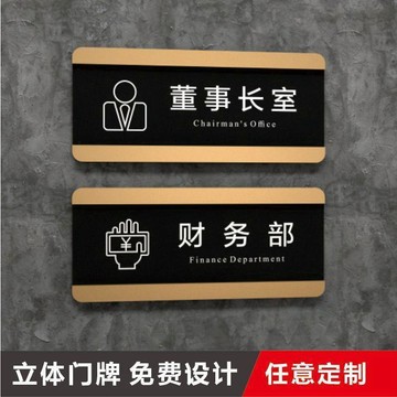 優在推薦🍰閃金條亞克力辦公室門牌標識牌公司科室部門牌標示牌門牌AHC