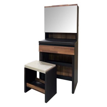 【唯熙傢俱】諾亞胡桃雙色2尺化妝台