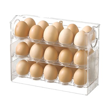 艾米購物 彈跳雞蛋盒 300g 透明白 冰箱雞蛋收納盒 雞蛋保鮮盒  1個