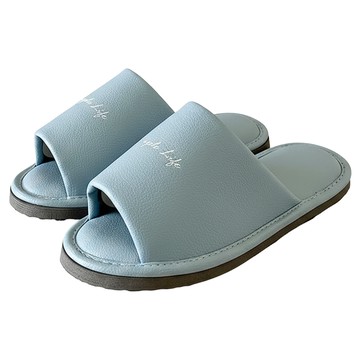 TAIWAN SLIPPER 台灣犀利趴 i Slippers 淬斂系列 躍色皮質室內拖鞋 L (28cm) 台灣製造  冰湖藍  1雙